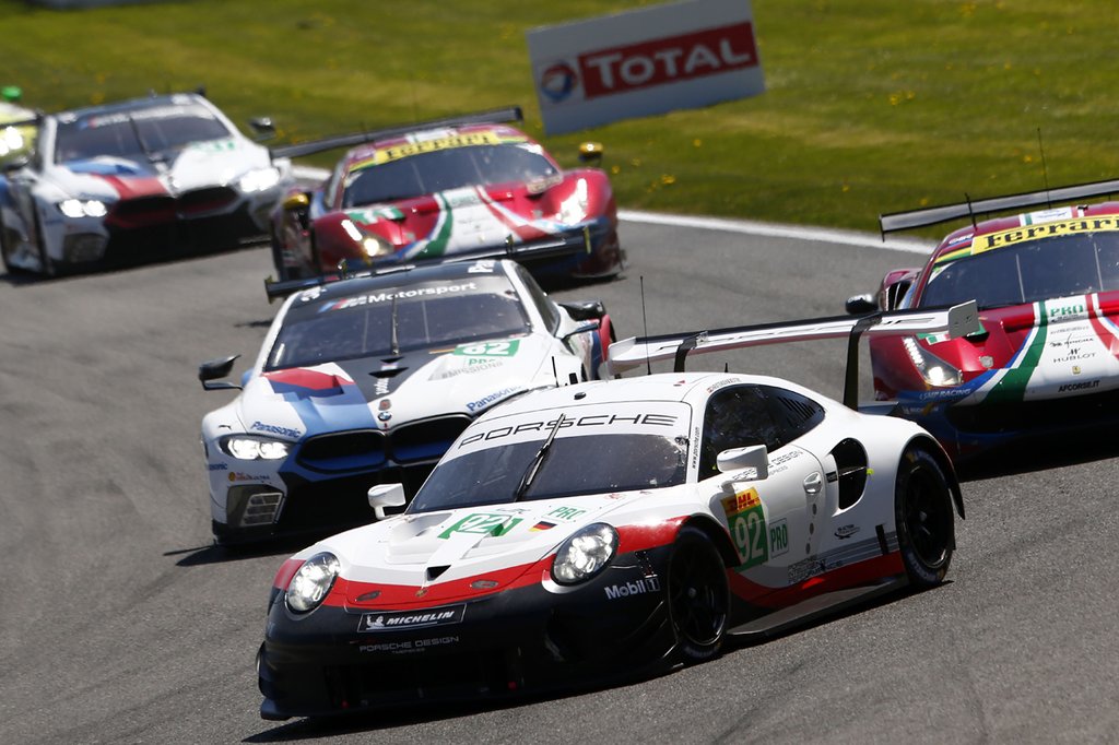 Ved løbet på Silverstone er Michael Christensen tilbage i den traditionelle bemaling på hans fabriks-Porsche 911 RSR
(Foto: Porsche)